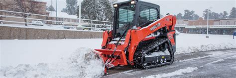 kubota skid steer snow removal|Kubota Snow Removal Attachments for Construction Equipment.